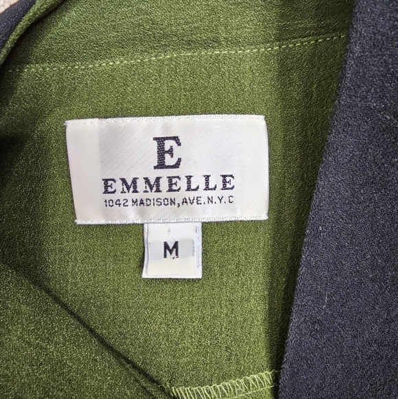 Emmelle vintage asian-inspired jacket green black trim frog buttons medium - Picture 7 of 7